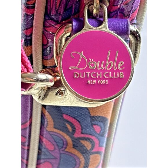Double Dutch Club Pink Purple Floral Vinyl Laptop Bag Strap Handle - Picture 6 of 11